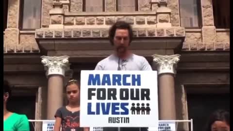 Matthew McConaughey supporting a semi-auto ban " Cities criminal acts as “loopholes in law
