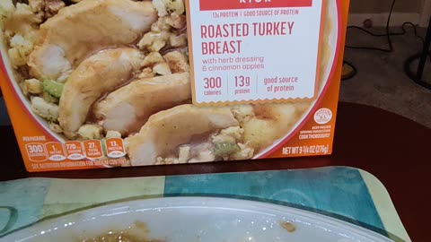 Eating Lean Cuisine Roasted Turkey Breast, Dbn, MI, 1/16/24