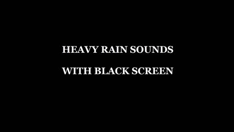 White Noise Heavy Rain Sounds Meditation 1 Hour With Black Screen For Deep Sleep
