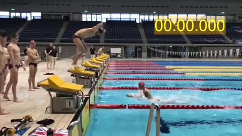 Breaststroke turn butterfly rod first relay practice