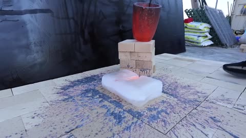 Molten Lava Vs Giant Ice Block Experiment😮😮