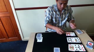 Talented magician somehow makes 4 aces disappear