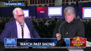 Jim Hoft and Steve Bannon at the Moment of Truth Summit