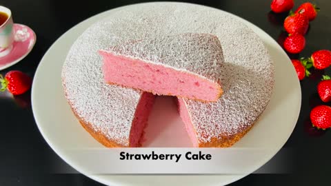 Breakfast Ideas | Cookery | The Easiest Way to Make a Delicious Strawberry Cake (for Beginners)