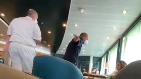 Unmasked Woman Gets Berated by Ballistic Employee on an Italian Ferry