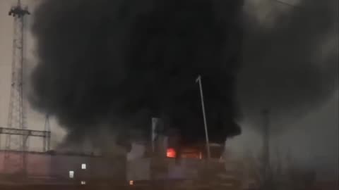 An Electric Substation in Russia is On Fire
