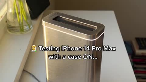 Testing iPhone 14 Pro Max with a case ON...