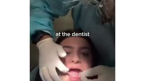 when my best friend is the dentist 😂😂