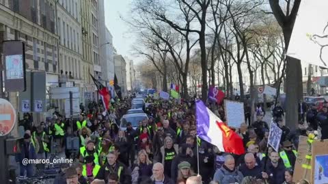 Yellow Vests and Parisians Demonstrate Against Macron and Pay Tribute to Nejeh Ben Farhat