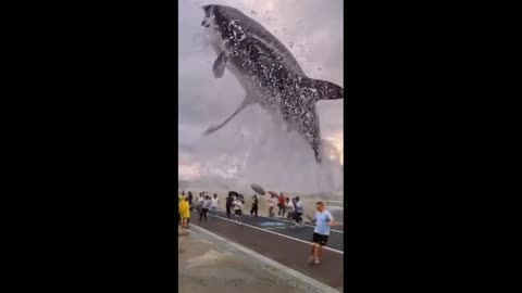 shark jump out of water #shark #sea #dangerous #animal #world #rumble