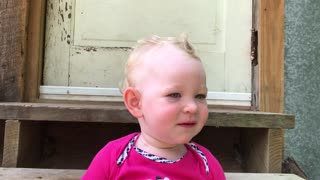 Sweet Little One Year Old Makes Animal Sounds