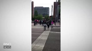 Vehicle Hits Pedestrians in Downtown Portland