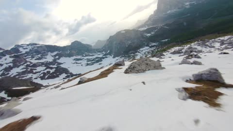 Mountain landscape with snow(short) 4K-FHD