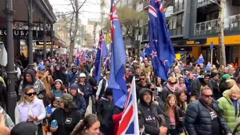NEW ZEALAND: Protestors unite against liberal government and media liars