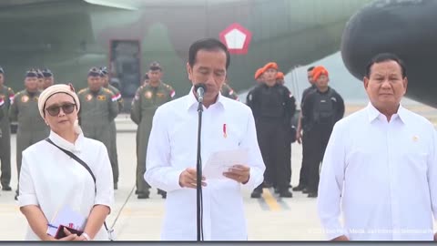 Presiden Joko Widodo melepas pengiriman bantuan