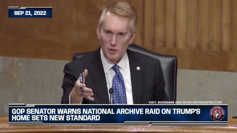 GOP Senator Warns National Archive Raid On Trump's Home Sets New Standard