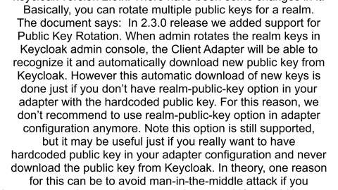Keycloak missing realm public key