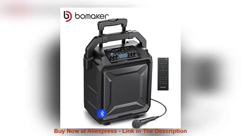 ⭐️ Portable PA System, 500W PMPO, 8" Woofer & 3'' Tweeter, Deep Bass/Treble, EQs/Echo, Rechargeable