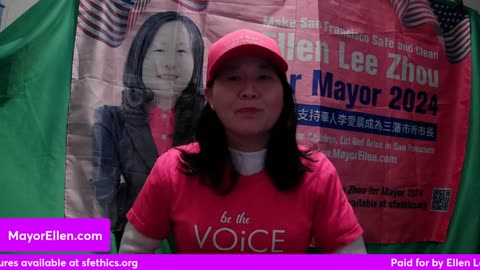 vote Ellen for Mayor in Mandarin language