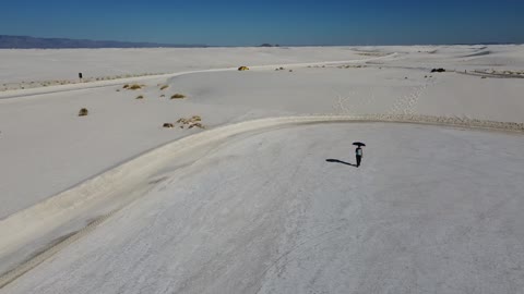 White Sands National Park - Drone Flyover...bit jittery maneuvers