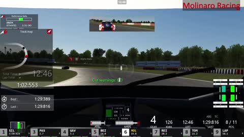 Asseto Corsa ONLINE, Renault Sprint 2013 na pista de Santa Cruz. Primeira Bateria.