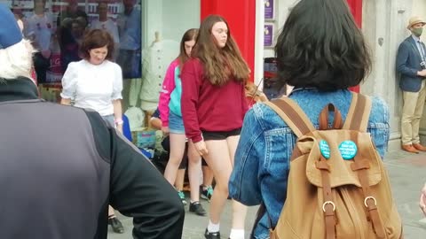 Dancing on the street in Mullingar