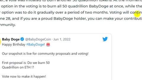 Babydoge计划燃烧50万亿的通证_Cut