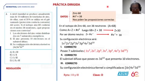 SEMESTRAL ADUNI 2021 | Semana 01 | Química | Geografía