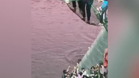 Newly renovated bridge collapsed in India