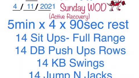 WOD 4/11/2021 Tuff Luv CrossFit
