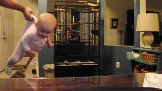 Dad Pretends To Play Quidditch With Baby Girl