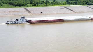 Barge on OH river