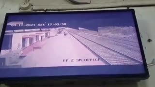 Railway worker saves child from oncoming train