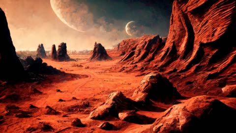 Red Sands of Time - Embarking on a 10 Hour Serene Expedition to Mars' Primeval Rockies