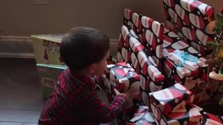 Little boy’s reaction to Christmas presents