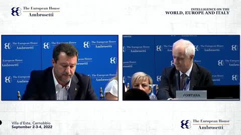 🔴 Matteo Salvini al Forum Ambrosetti (Cernobbio, 04/09/2022).