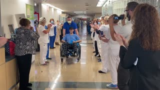 Hospital Celebrates the Release of COVID-19 Survivor