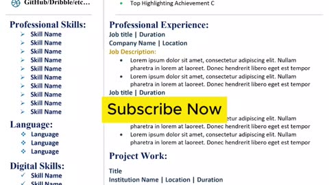 Create Best Resume for Free in MS Word 2024