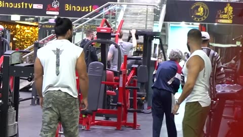 CRAZY GRANDMOTHER shocks PEOPLE in the gym Prank #1 _ Aesthetics in Public