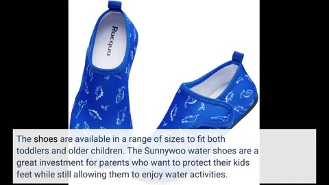 Real Comments: Sunnywoo Water Shoes for Kids Girls Boys，Toddler Kids Swim Water Shoes Quick Dr...