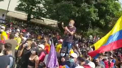 Protesta en el parque San Pío, Bucaramanga
