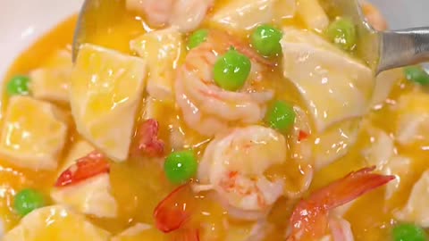 Shrimps and bean curd