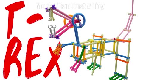 Educational building toys: making T-Rex toy with smart stick blocks toy step by step