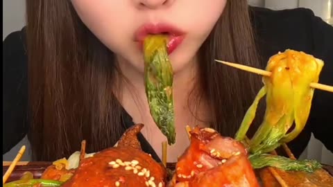 ASMR MUKBANG spicy Pork Bellly Soothing Sounds While Enjoying Delicious 먹방 모음이 팅쇼 리얼 사운드