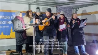 Werbung VEIT, SPAZIERSÄNGER - Chor der MW BZ - BAUTZEN, Kornmarkt, 08 01 2024, 153. MAHNWACHE 🕊