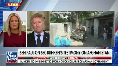 Dr. Rand Paul Joins Martha MacCallum on Fox to Discuss Antony Blinken's Testimony - September 14, 2021