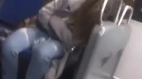 Woman falls asleep on bus and hits her head on arm rest