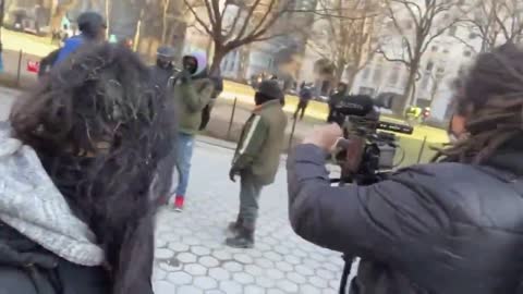 Antifa-BLM attack female journalist in NYC