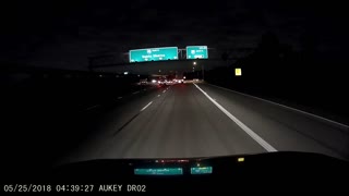 Pickup Truck Swerves and Does a Barrel Roll