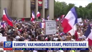 Vaccine Mandates Start, Protests Rage in Europe